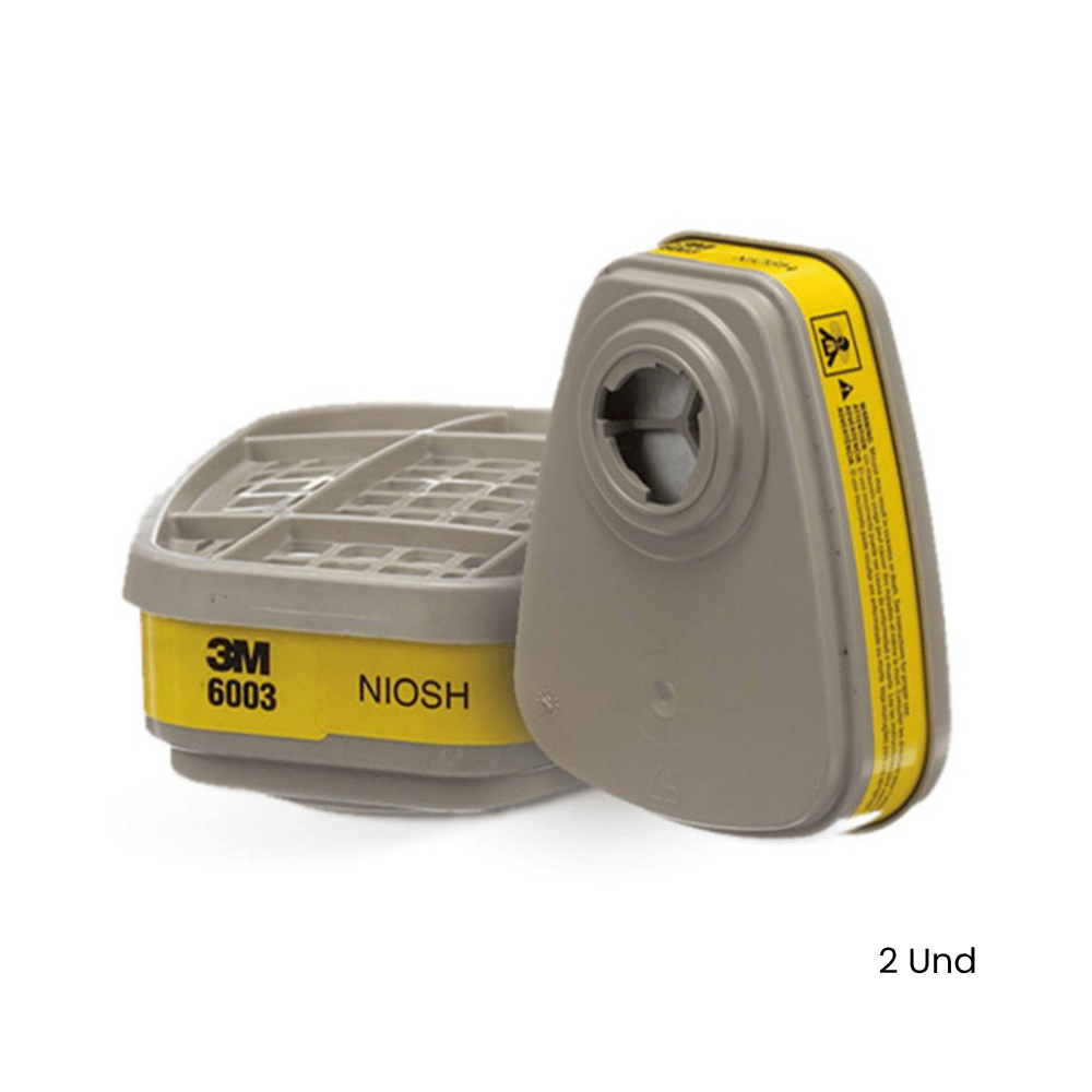 Cartucho para Vapores Orgánicos y Gases Ácidos 3M™ 6003 2 Und