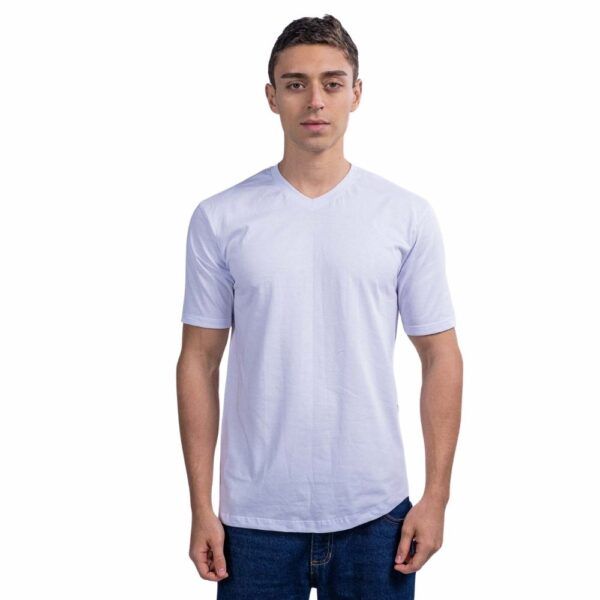 Camiseta Open End Adulto Unisex Cuello en V Positex 800028