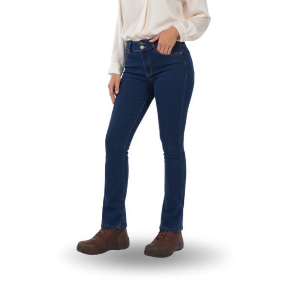 Jean Industrial Dama Semi-Stretch Pretina Ancha 10oz Raypro JEA-002