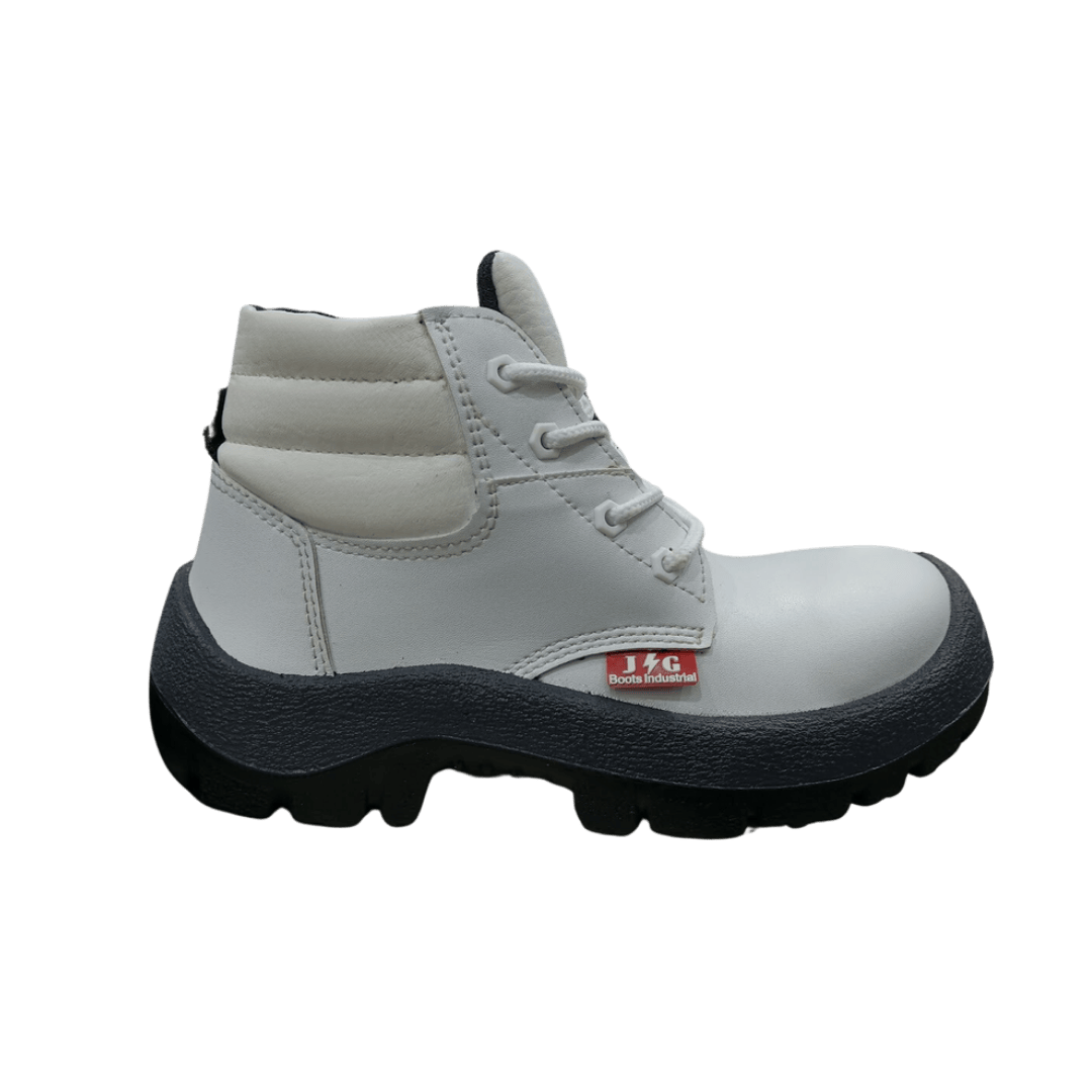 Bota Industrial J&G de Seguridad Dieléctrica Blanca Ref. 720B