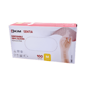 Guantes de Vinilo KIM Sentia Sin Polvo Caja x 100 Und - SENTIA