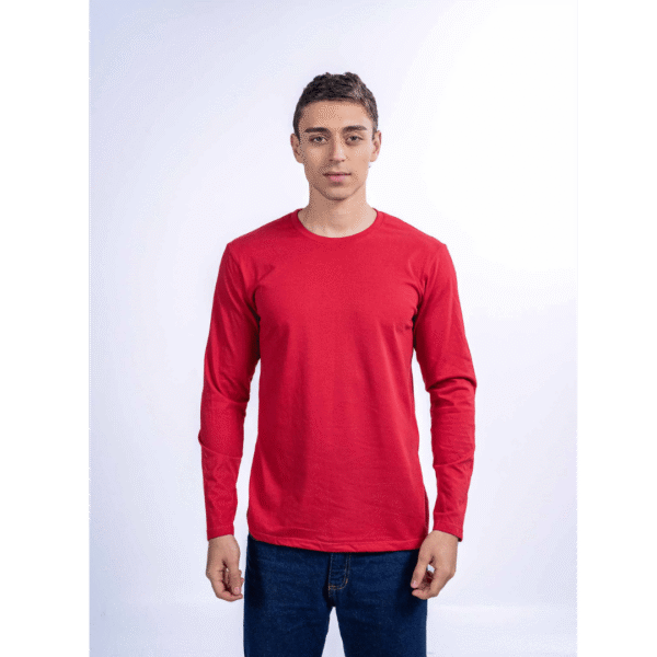 Camiseta Cuello Redondo Adulto Manga Larga Positex Algodón Peinado 800485