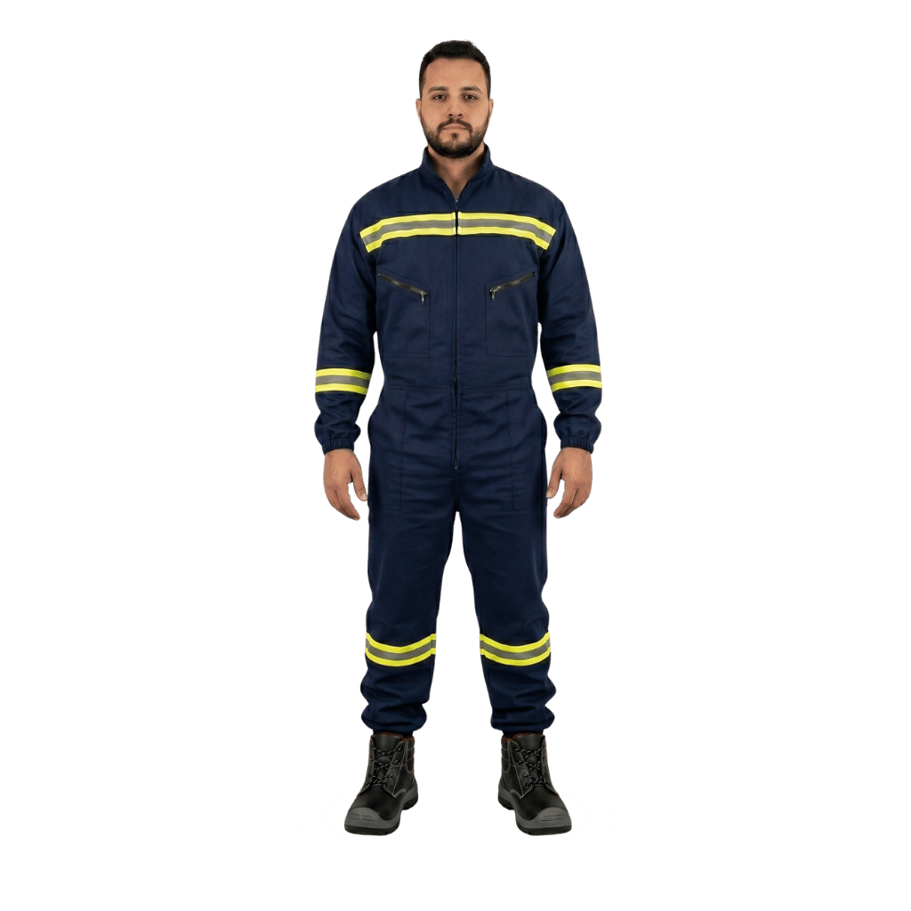 Overol con Cintas Reflectivas Raypro Tres Cremalleras OVE-E026R