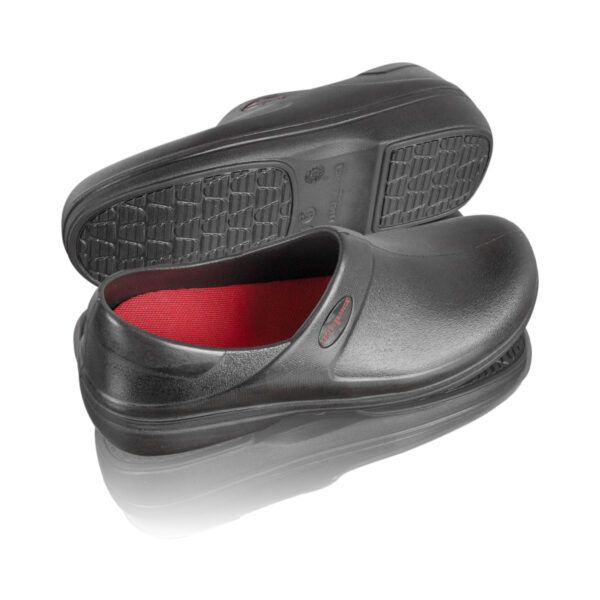 Zapato Zueco Tipo Crocs Negro Cana Full PU Perseverance P101