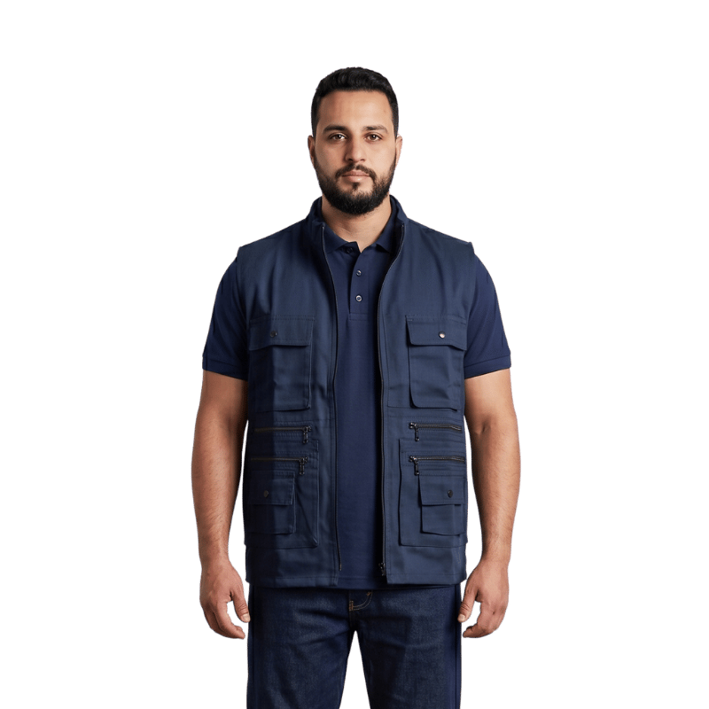 Chaleco Periodista RayPro Dril 65/35 8 Bolsillos CHA-024