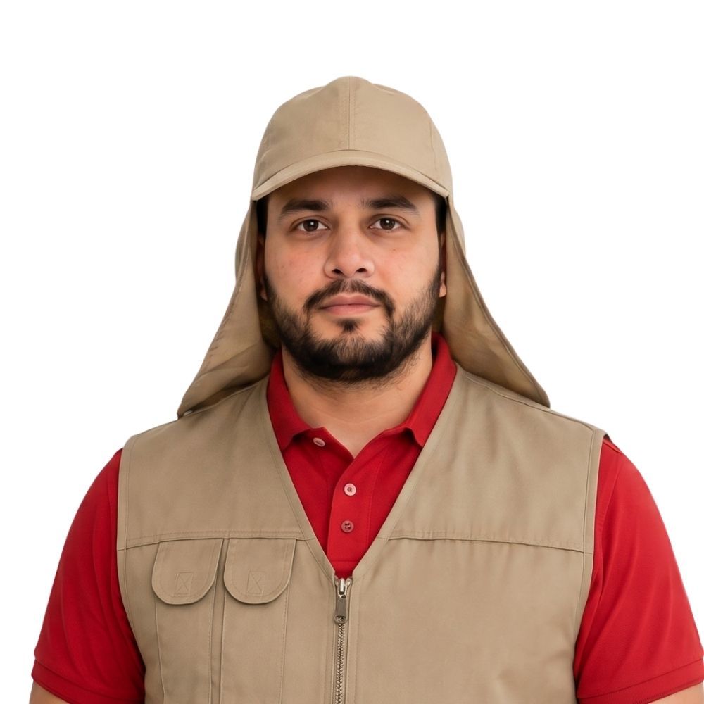 Gorra Tipo Chavo en Drill con Solapa para Protección Solar GOR-TC010