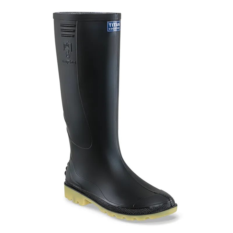 Bota Titán Negra Croydon en PVC con suela de agarre profundo 2352090